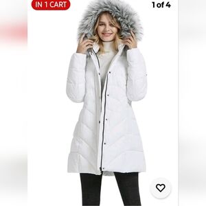 Binacl Women's Winter Warm Thicken Long Outwear Pockets Coat Parka Jacket Size S